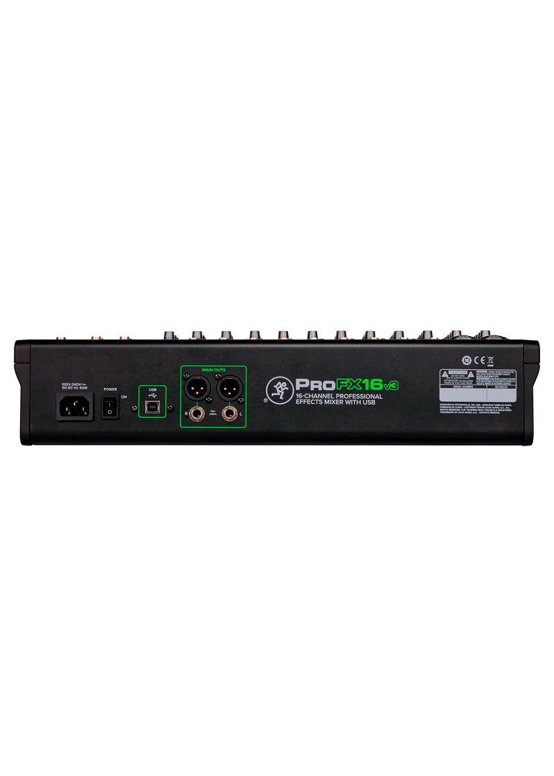 Mackie ProFX16v3 16-Channel 4-Bus Professional Effects Mixer With USB